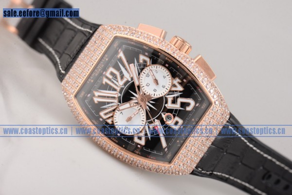 Franck Muller Replica Vanguard Watch Rose Gold V45 CC DT YACHTING BGD